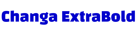 Changa ExtraBold 字体